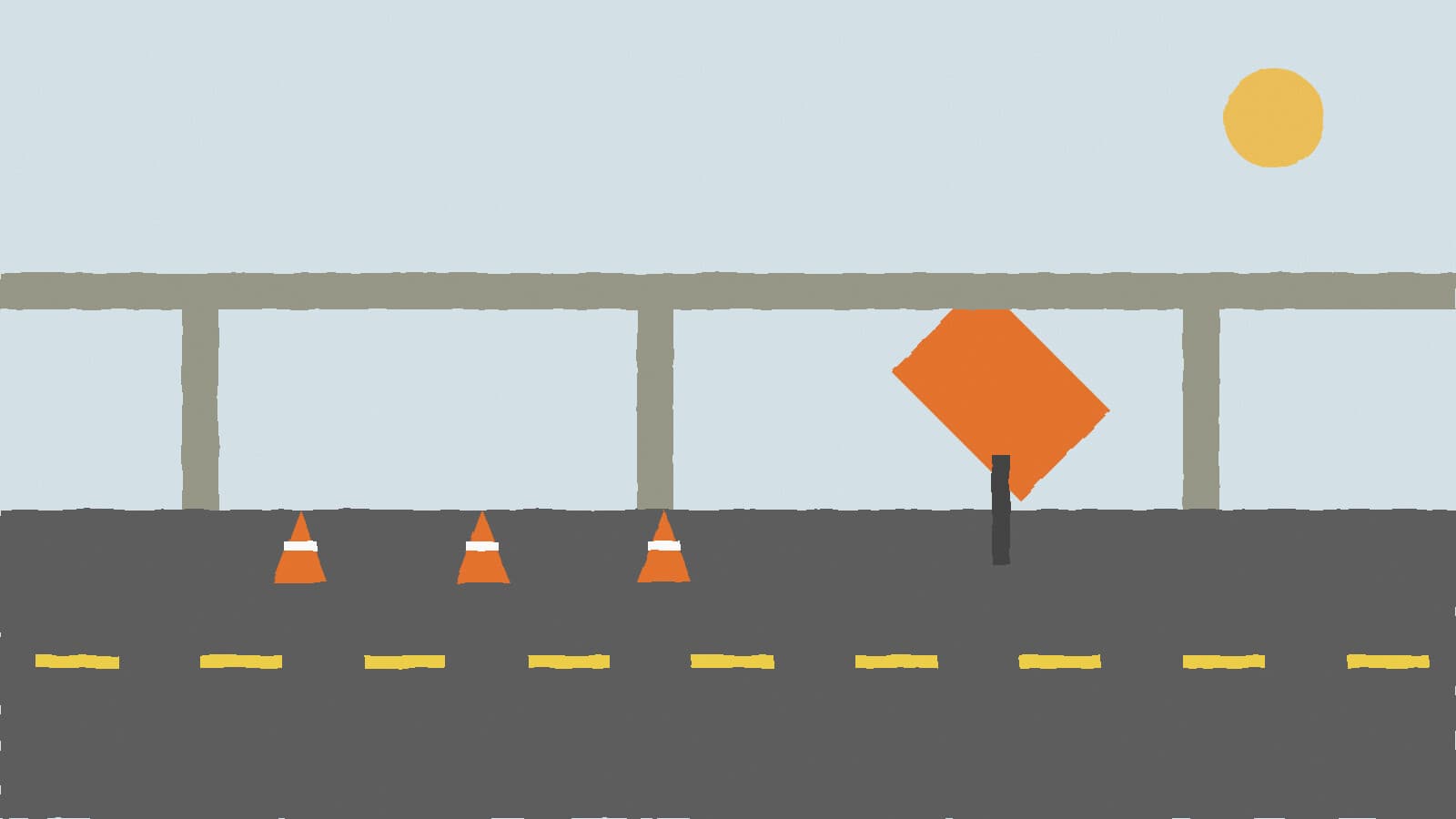 Highway construction zone - illustration, Jake Team LLC