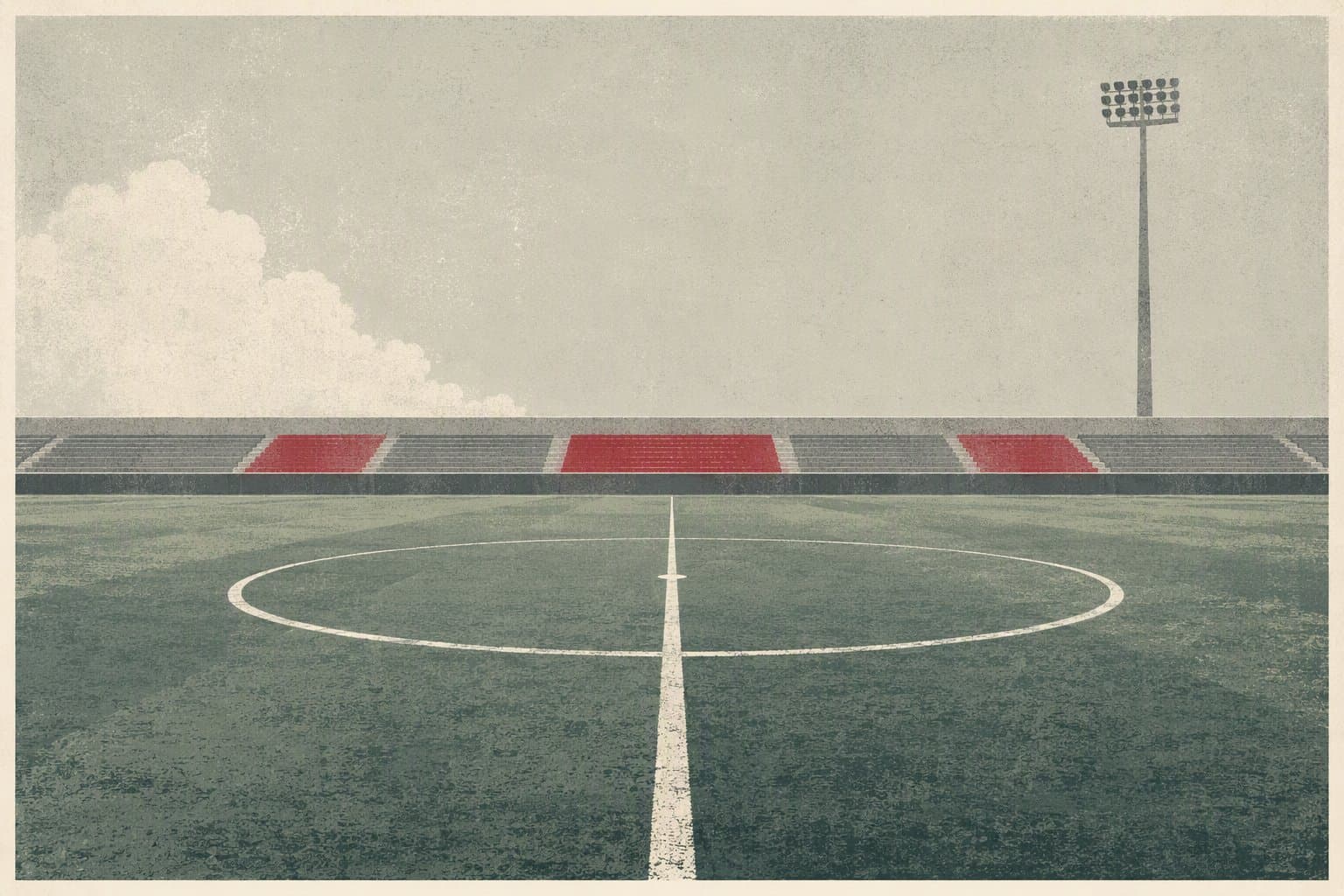 empty stadium pitch - illustration, Jake Team LLC
