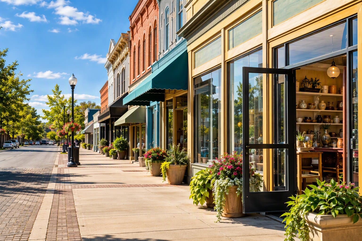 downtown business district - illustration, Jake Team LLC