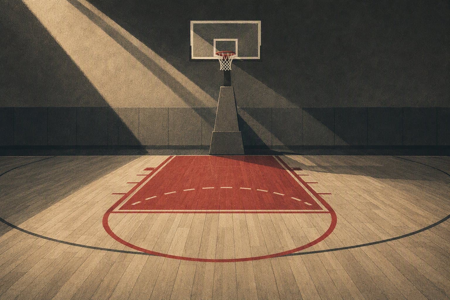Empty basketball court - illustration, Jake Team LLC