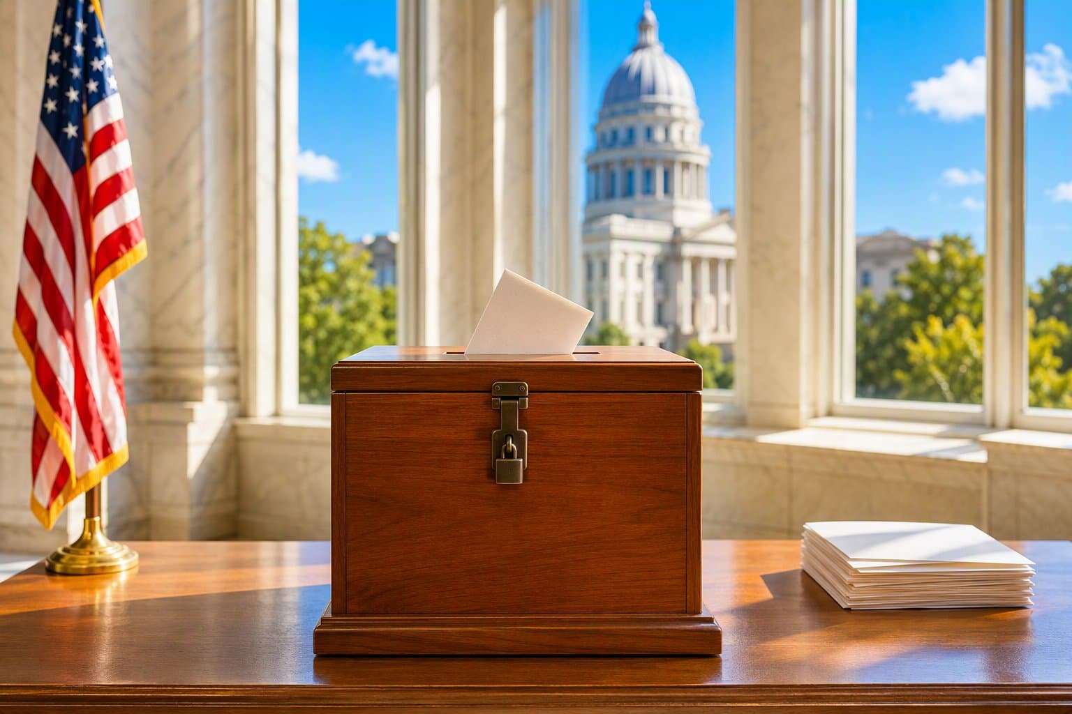Texas election ballot box - illustration, Jake Team LLC