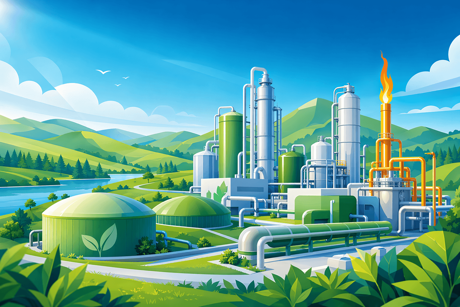 Landfill gas to energy - illustration, Jake Team LLC