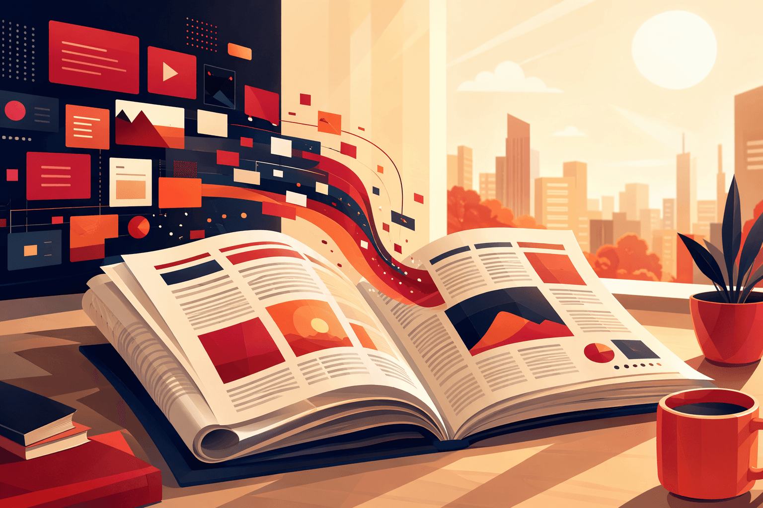 News aggregation - illustration, Jake Team LLC