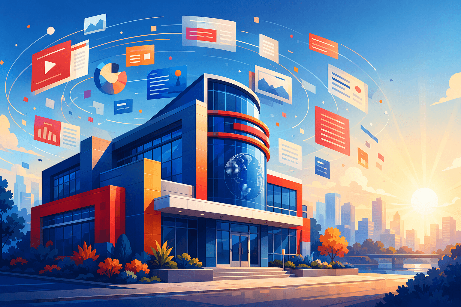 Local News Aggregation - illustration, Jake Team LLC