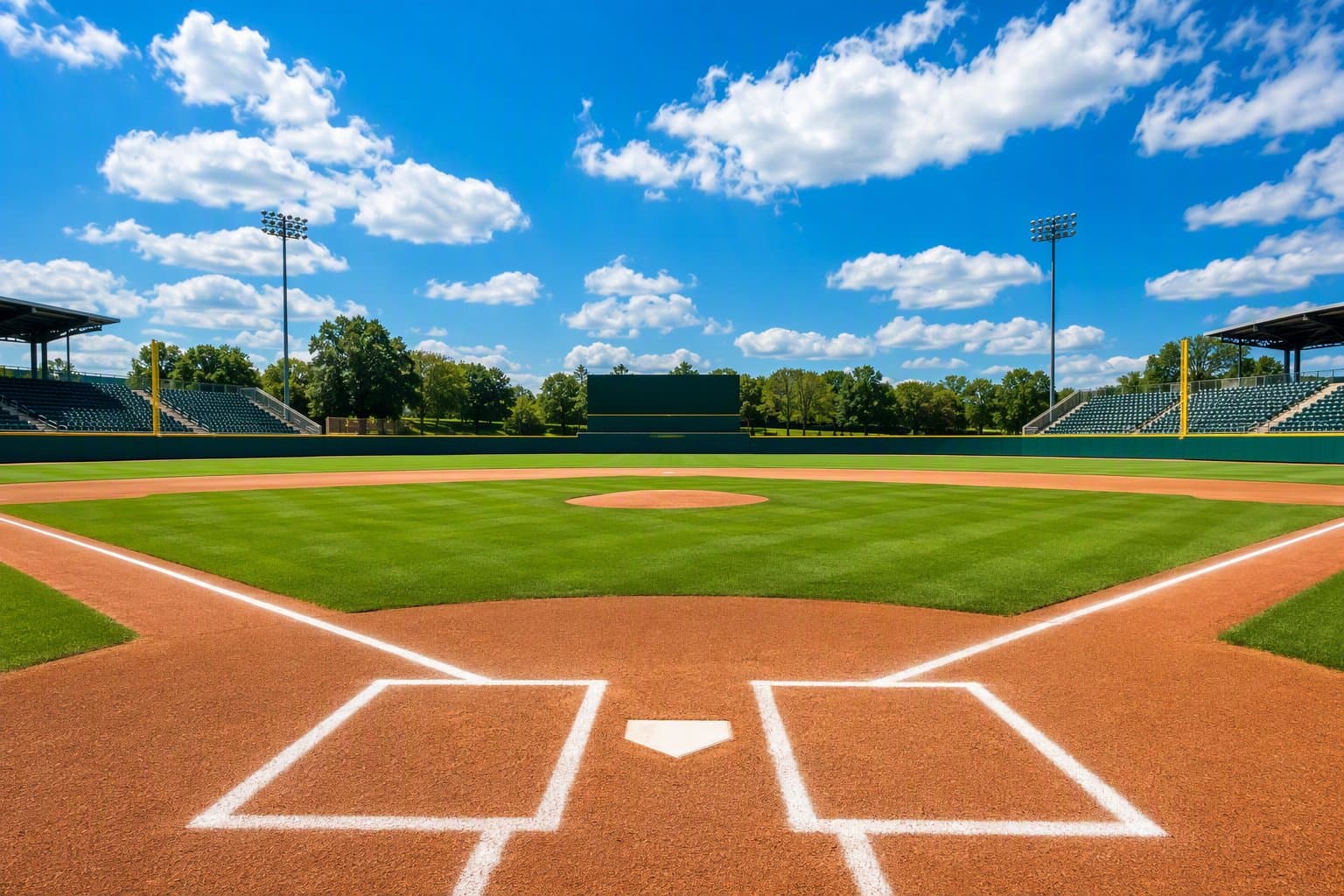 Empty baseball stadium - illustration, Jake Team LLC