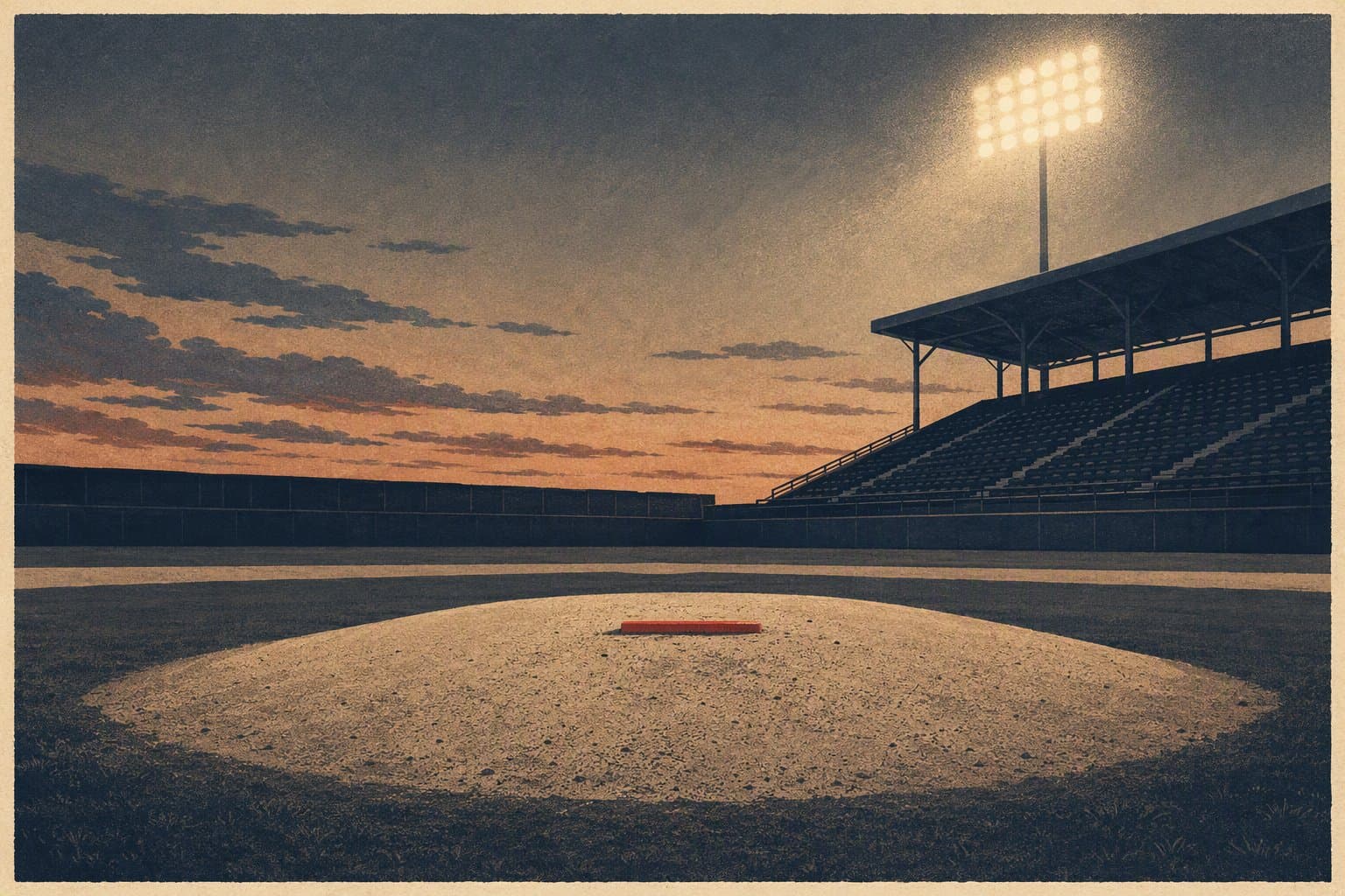 Empty baseball mound - illustration, Jake Team LLC