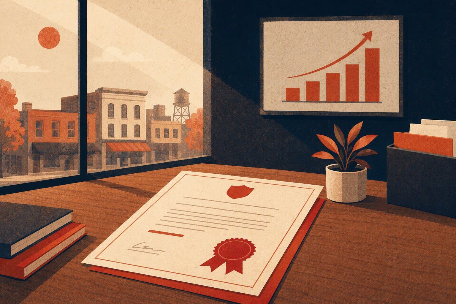business permit - illustration, Jake Team LLC