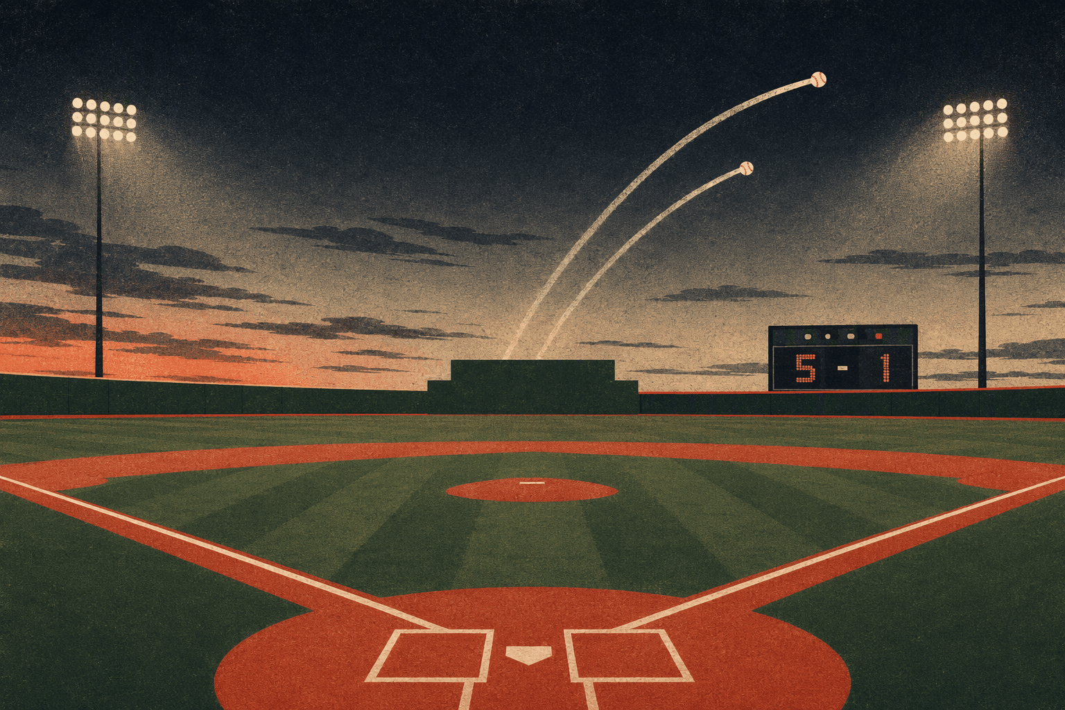 Two-homer win - illustration, Jake Team LLC