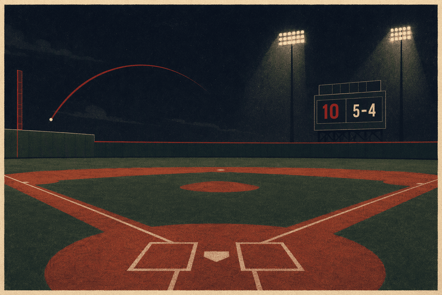 Extra-Inning Homer - illustration, Jake Team LLC