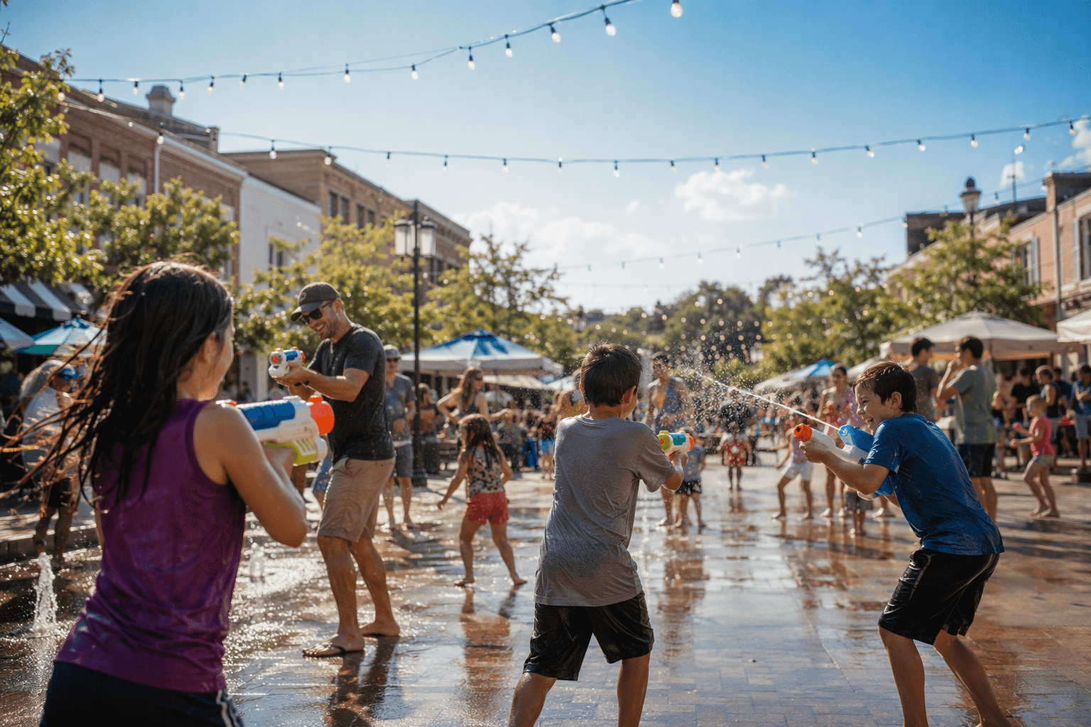 community water festival - illustration, Jake Team LLC