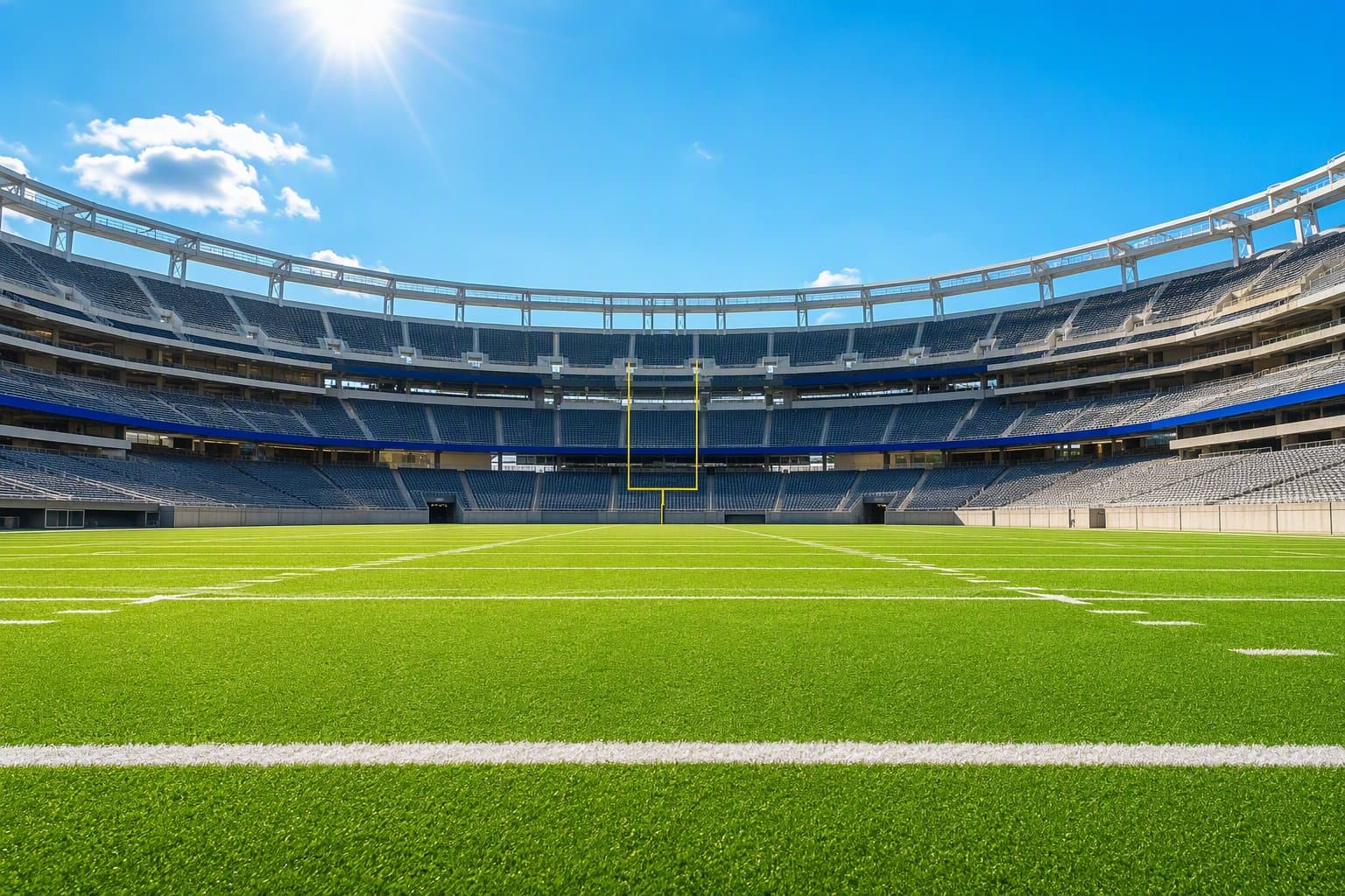 Sunlit football field - illustration, Jake Team LLC