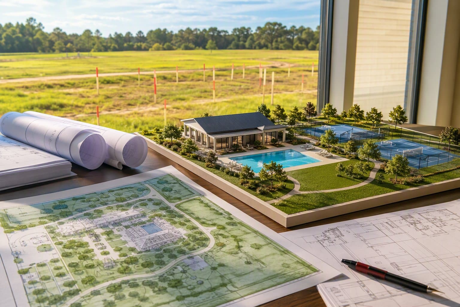 Amenity Center Plans - illustration, Jake Team LLC