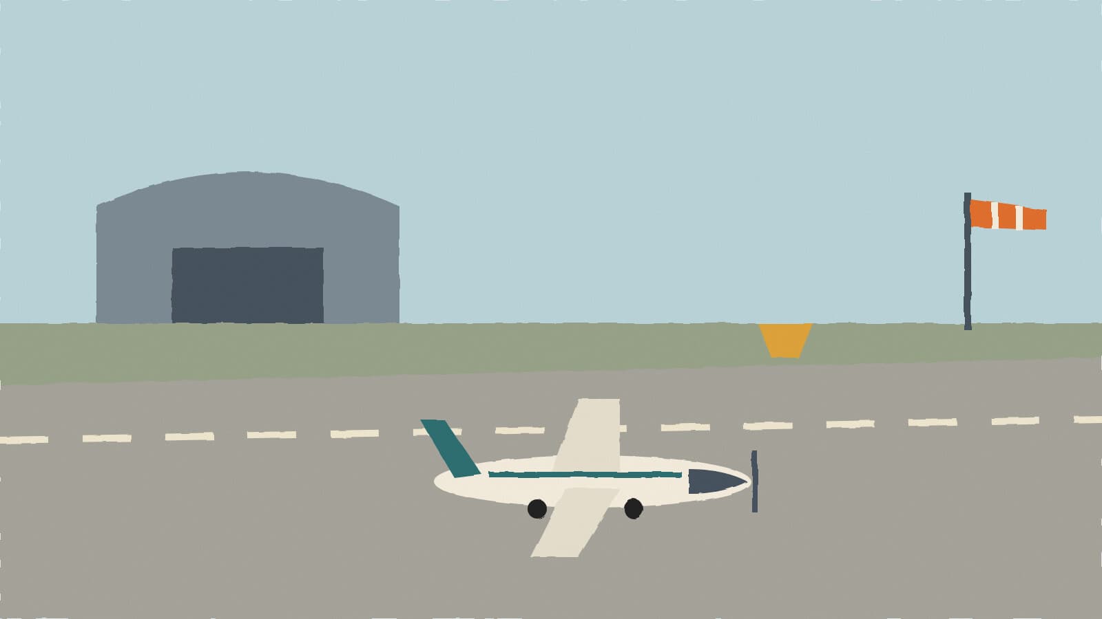 Small plane on airport apron - illustration, Jake Team LLC