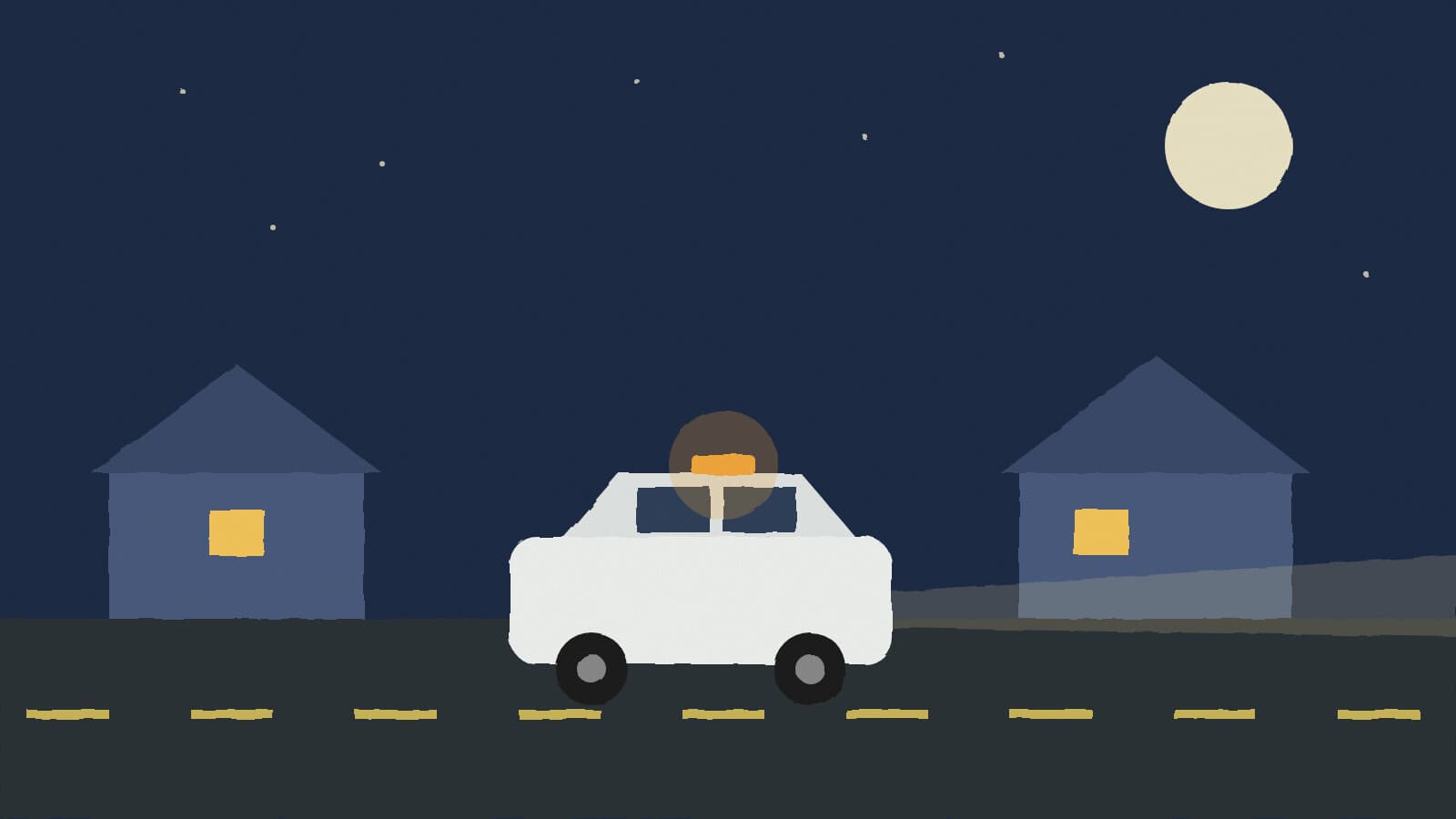 Survey vehicle on night street - illustration, Jake Team LLC