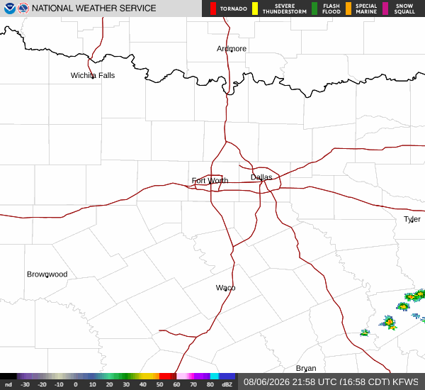 National Weather Service radar for North Texas (KFWS)