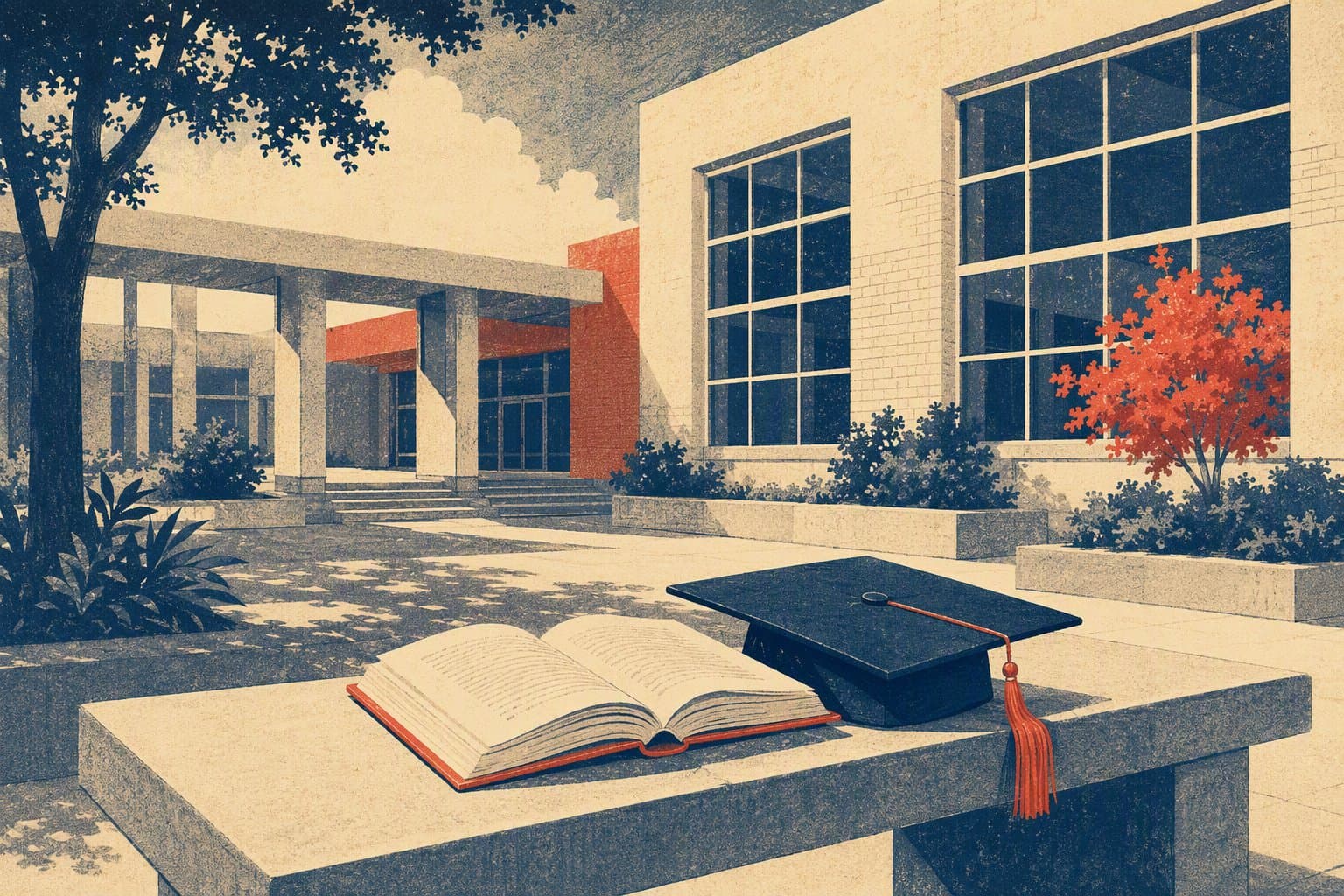 New School Opening - illustration, Jake Team LLC