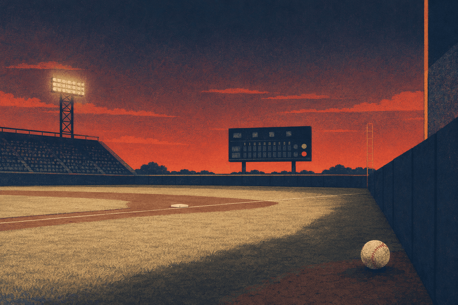 Ninth-Inning Double - illustration, Jake Team LLC