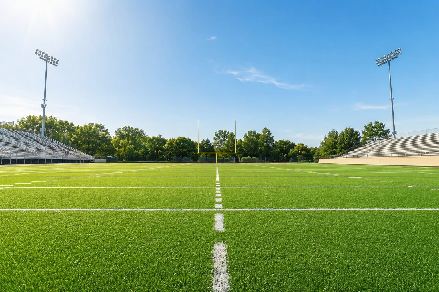 Sunlit Football Field - illustration, Jake Team LLC